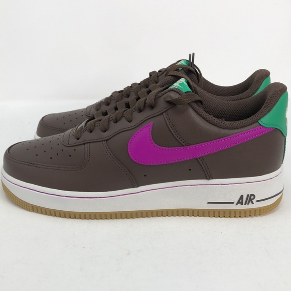 Nike Mens Air Force 1 ‘07 Baroque Brown Vivid Purple IM2368-237 Sneakers-Size 8 - Picture 7 of 16